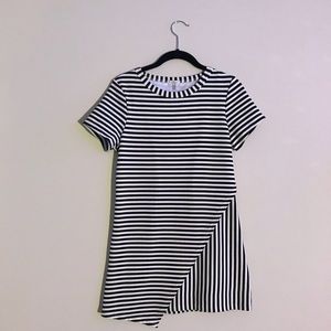 Black and white stripped dress